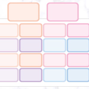 Half Box Planner Stickers | Box Planner Stickers | Functional Stickers For Erin Condren Life Planner, Happy Planner