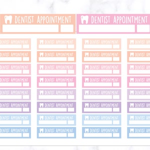 Dentist Appointment Tracker Sticker | Dentist Appointment Label Sticker | Dentist Appointment Planner Sticker | Appointment Tracking Sticker