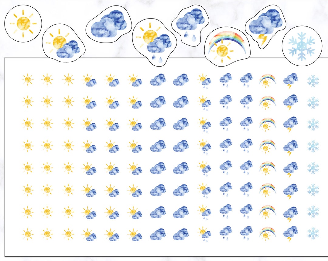 Stormtracker Sticker 112 Weather Tracker Stickers | Weather Planner Stickers | Weather ...