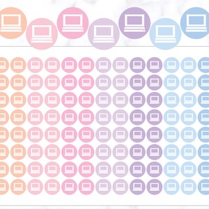Computer Planner Stickers | Work Stickers | Laptop Stickers - Planner Stickers | Journal Stickers | Diary Stickers