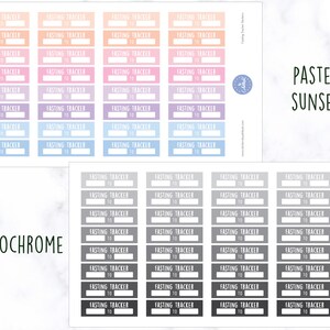 Planerare för fasteaktivitet | Fasteklistermärken | Planerare för periodisk fasta | Planerare för hälsa - Erin Condren Planner bild 8