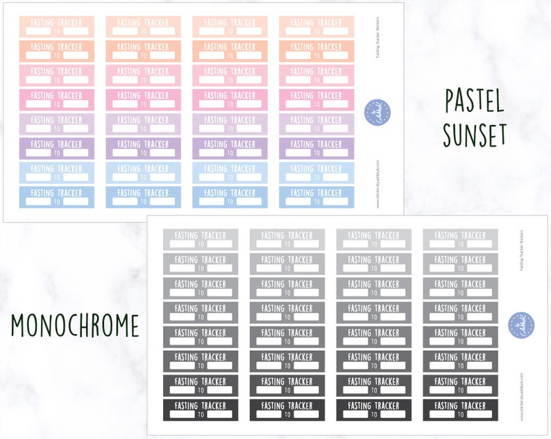 Planerare för fasteaktivitet | Fasteklistermärken | Planerare för periodisk fasta | Planerare för hälsa - Erin Condren Planner bild 8