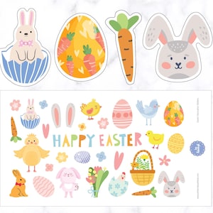 Ostern dekorative Planer Aufkleber | Ostereier Aufkleber | Frohe Ostern Sticker
