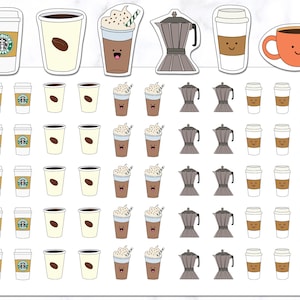 Naklejki do planera kawy | Naklejki do kawy | Naklejki na kubki do kawy | Naklejki do espresso | Naklejki do planera | Naklejki do dziennika | Naklejki do pamiętnika