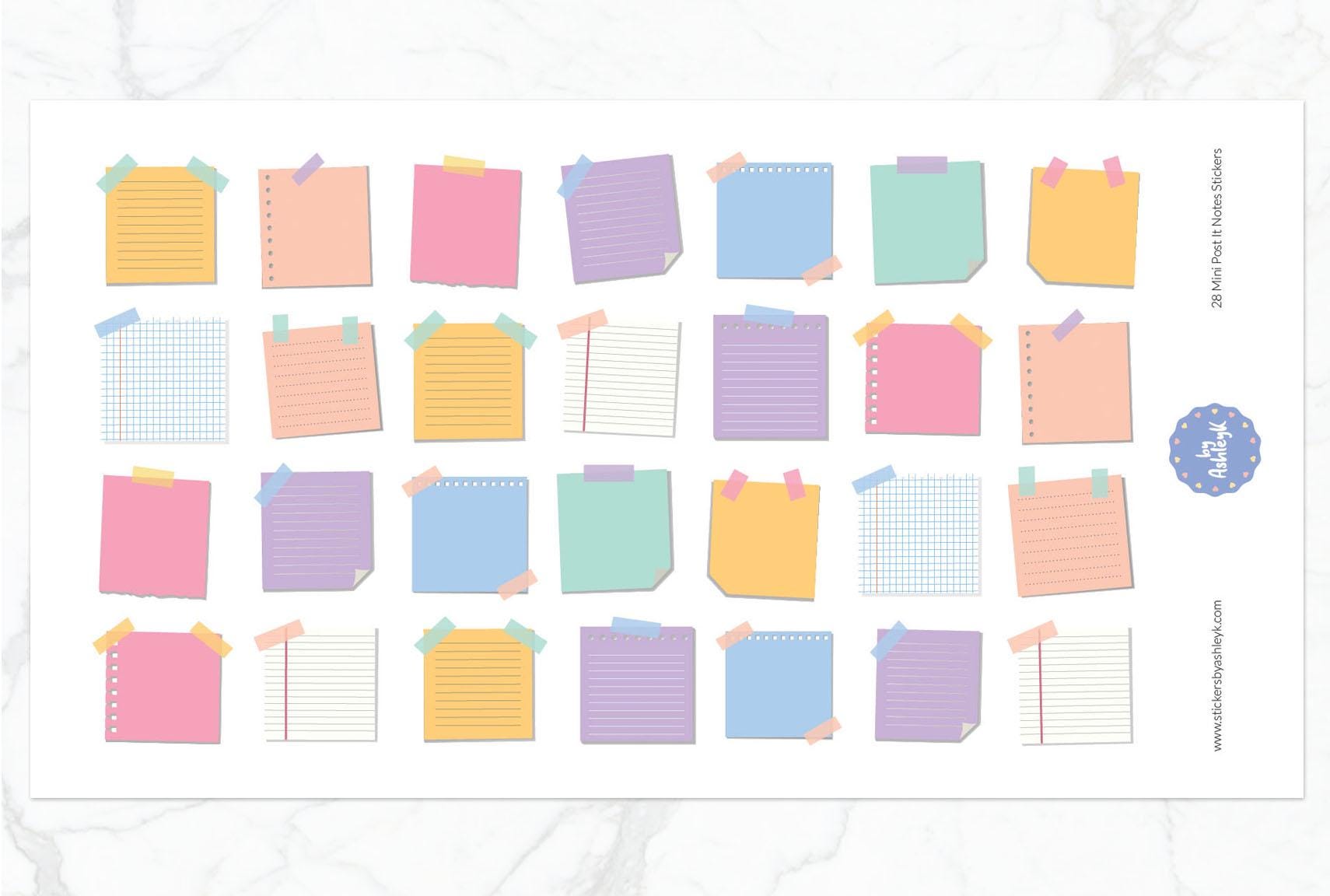 Post It Note Paper Sticker Mini Post It Notes Stickers - Etsy