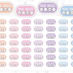 Naklejki Mini Mood Tracker Planner | Naklejki nastroju | Naklejki Mood Tracking Planner | Naklejki do dziennika | Naklejki do pamiętnika | Erin Condren