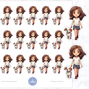 Pegatinas para pasear con tu perro / Pegatinas para planificador de paseos de perros / Pegatinas para mascotas / Pegatinas para pasear perros / Pegatinas para planificador / Pegatinas para diario