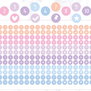 228 Mini Datum Dot Planer Aufkleber | Datum Punkte Aufkleber | Termine Sticker | Planer Datum Punkte Aufkleber | Mini Datum Sticker
