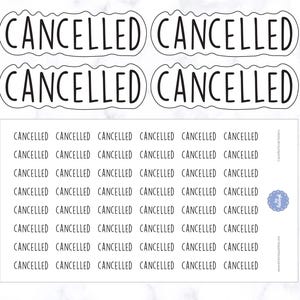 Geannuleerde scriptplannerstickers | Geannuleerde stickers | Plannerstickers annuleren | Stickers annuleringsplanner | Stickers Scriptplanner