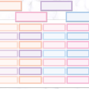 Quarter Box Planner Stickers | Quarter Box Stickers | Planner Stickers | Journal Stickers | Label Stickers | Box Planner Stickers