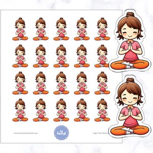 Adesivi per pianificatore di tempo yoga / Adesivi per pianificatore yoga / Adesivi per ragazze yoga / Adesivi per meditazione / Adesivi per ragazze fitness / Adesivi per yogi