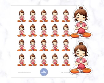 Pegatinas para planificador de yoga / Pegatinas para planificador de yoga / Pegatinas para chica yoga / Pegatinas para meditación / Pegatinas para chica fitness / Pegatinas para yogui