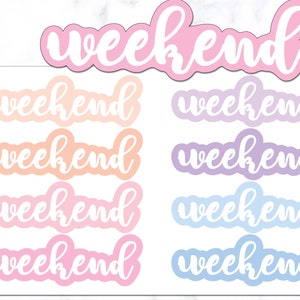 Pegatinas de fin de semana / Pegatinas de planificador de fin de semana / Pegatinas de diario / Pegatinas de diario / Pegatinas de Erin Condren / Planificador feliz / Pegatinas Daily Duo