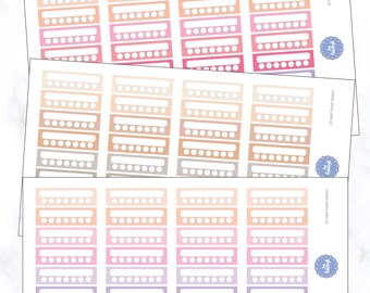 32 Habit Tracker Planner Stickers | Habit Tracker Stickers | Checklist Dot Tracker Planner Stickers | Tracker Journal Stickers
