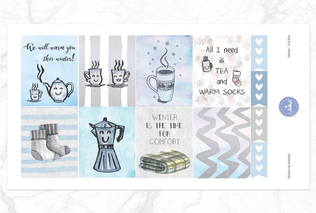 Winter Weekly Kit for Erin Condren Vertical Horizontal Planner | Winter ...