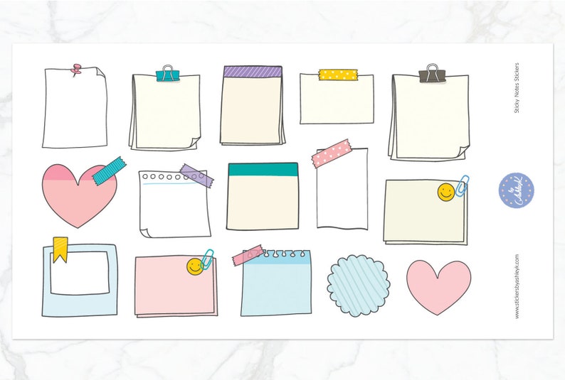Sticky Notes Planner Stickers Notes Planner Stickers Post - Etsy