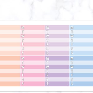 Naklejki z tygodniową listą kontrolną | Naklejki z tygodniowym planerem z listą kontrolną | Naklejki do dziennika | Naklejki do pamiętnika - Erin Condren, Happy Planner, Kikki K