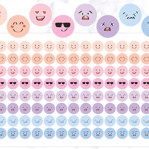 Printable Kawaii Anime Emoticon Stickers, Japanese Chibi Style Clipart 