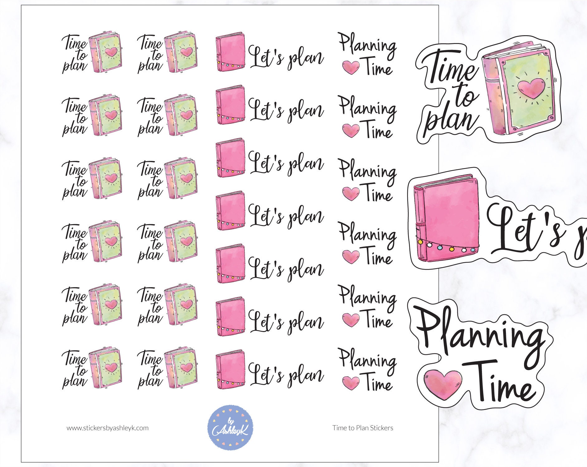 Printable PLANNING TIME STICKER for Planners, Plan Time Stickers, Time to  Plan Stickers for Planners 