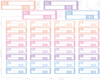Bill Tracker Planner Stickers | Bill Due Stickers | Pay Bill Stickers | Bill Planner Stickers | Bill Due Trackers | Bill Paid Stickers