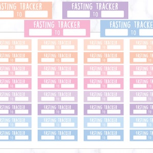 Planerare för fasteaktivitet | Fasteklistermärken | Planerare för periodisk fasta | Planerare för hälsa - Erin Condren Planner bild 1