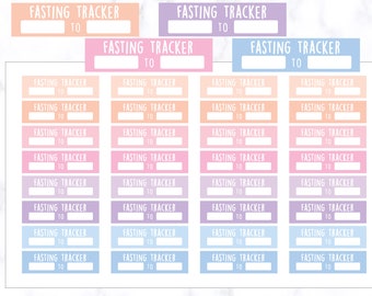 Vasten tracker plannerstickers | Vastenstickers | Intermittent Fasting Tracker Planner | Stickers gezondheid planner - Erin Condren planner