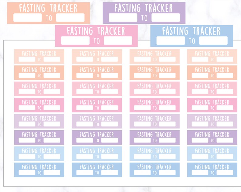 Planerare för fasteaktivitet | Fasteklistermärken | Planerare för periodisk fasta | Planerare för hälsa - Erin Condren Planner bild 1