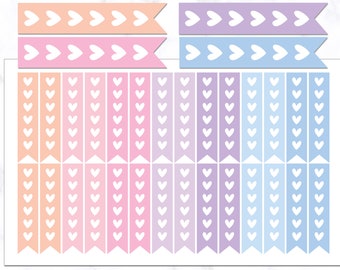 Heart Checklist Stickers | Planner Checklist Stickers | Checklist Stickers | Functional Stickers - Planner Stickers | Journal Stickers