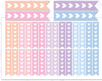 Heart Checklist Stickers | Planner Checklist Stickers | Checklist Stickers | Functional Stickers - Planner Stickers | Journal Stickers