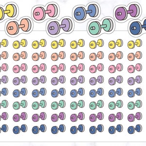 Dumbbell Stickers | Fitness Planner Stickers | Workout Icon Stickers | Gym Planner Stickers | Weights Training Stickers