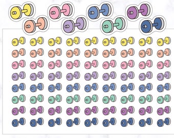 Dumbbell Stickers | Fitness Planner Stickers | Workout Icon Stickers | Gym Planner Stickers | Weights Training Stickers