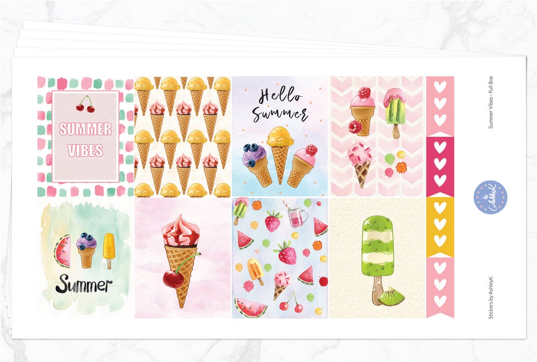 Summer Vibes Weekly Kit for Erin Condren Vertical Planner | Summer ...