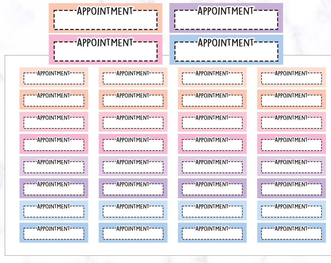 Appointment Label Stickers | Appointment Tracker Stickers | Appointment ...