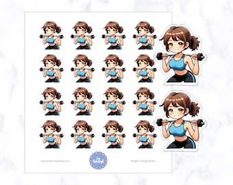 Weight Training Stickers | Workout Planner Stickers | Gym Planner Stickers | Fitness Planner Stickers | Weight Lift Planner Stickers