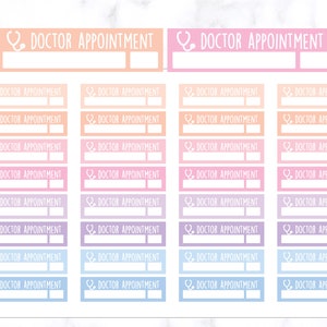 Doctor Appointment Tracker Sticker | Doctor Appointment Label Sticker | Doctor Appointment Planner Sticker | Appointment Tracking Sticker