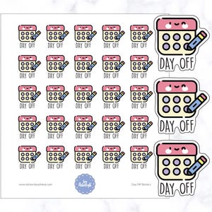 Dag vrij planner stickers | Werkplannerstickers | Stickers vrije tijd | Stickers vrije dag kalender | Stickers werkkalender planner