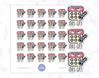 Day Off Planner Stickers | Work Planner Stickers | Time Off Stickers | Day Off Calendar Stickers | Work Calendar Planner Stickers