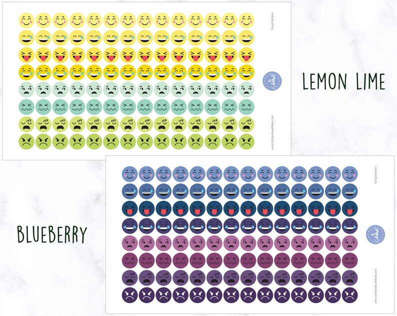 Emoji Stickers Emoticon Round Stickers Cute Emoticon - Etsy