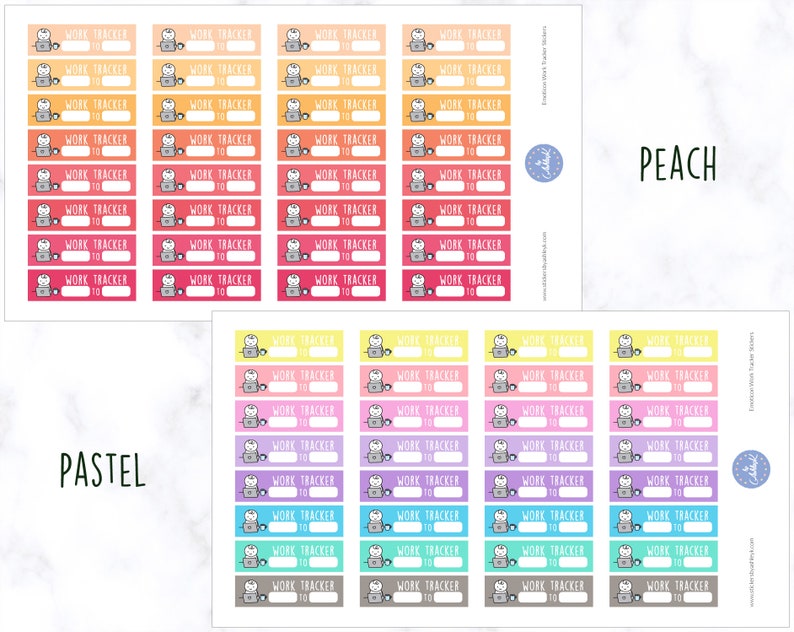 Emoticon Work Tracker Stickers | Work Label Stickers | Work Planner ...