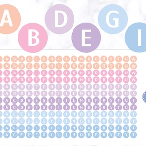 Tiny Alphabet Letters Planner Stickers