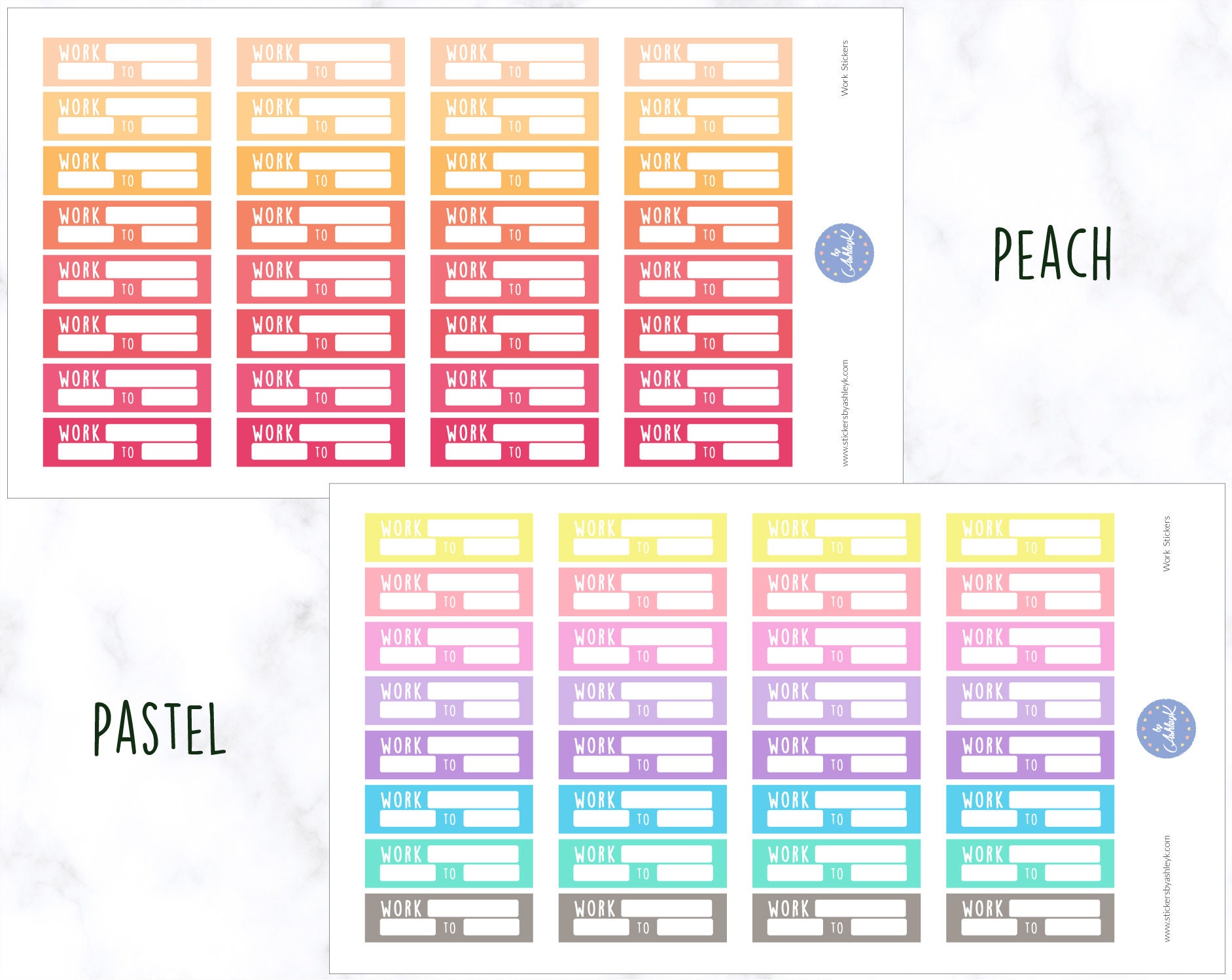 Work Stickers | Work Label Stickers | Work Planner Stickers | Work ...