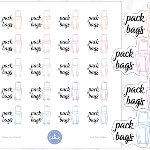Tütensticker | Gepäckaufkleber | Koffer Aufkleber | Reise-Aufkleber | Reise-Aufkleber | Verpackung Stickers | Planner Sticker