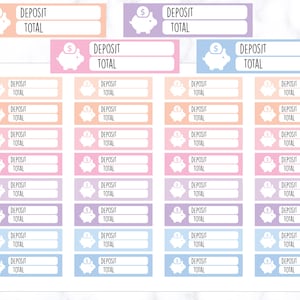 Savings Label Stickers | Saving Tracker Stickers | Savings Stickers | Piggy Bank Stickers | Money Sticker - Erin Condren Planner