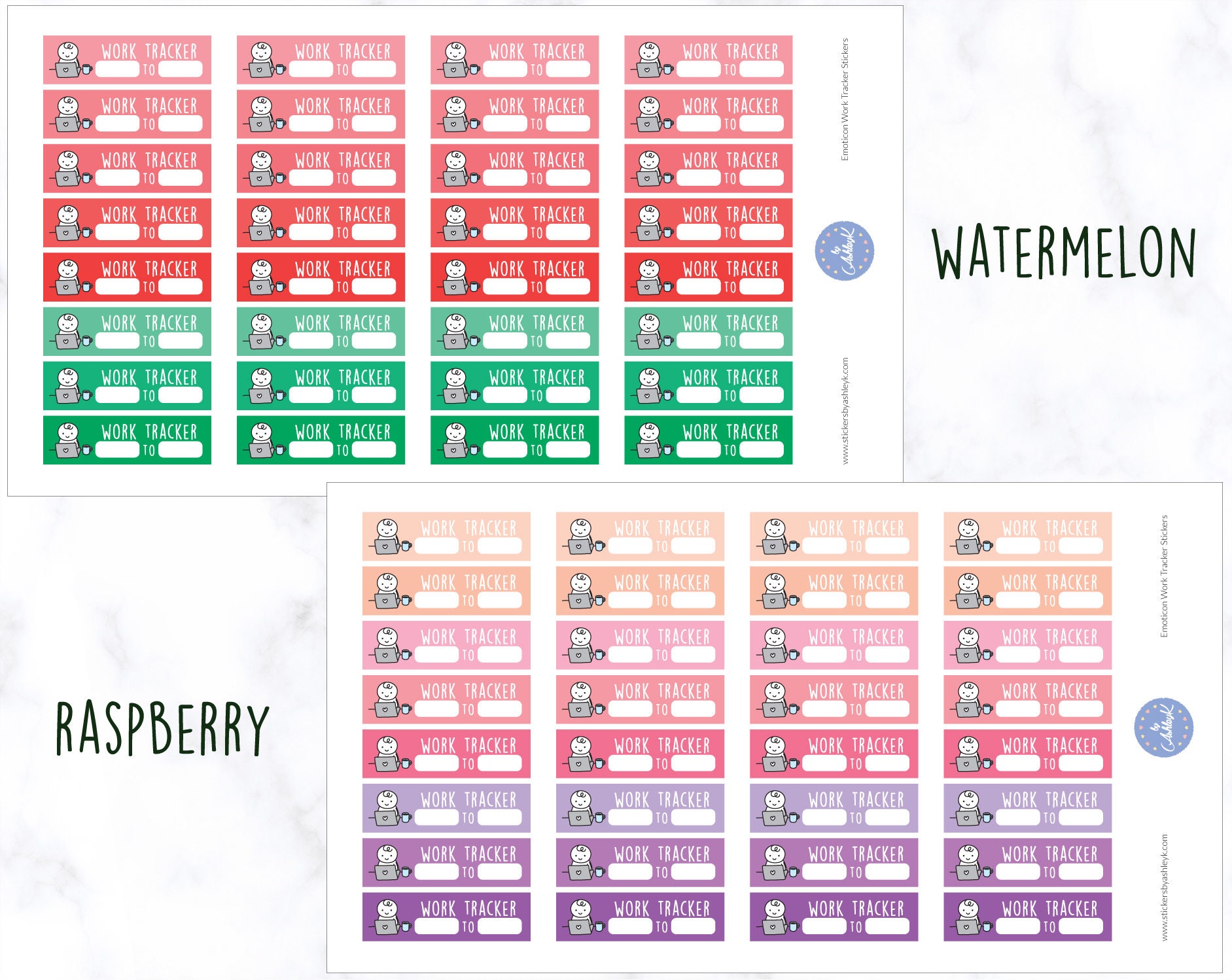 Emoticon Work Tracker Stickers | Work Label Stickers | Work Planner ...