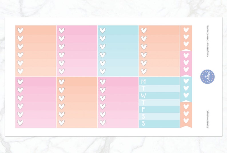 Happy Birthday Weekly Kit for Erin Condren Vertical Horizontal Planner ...