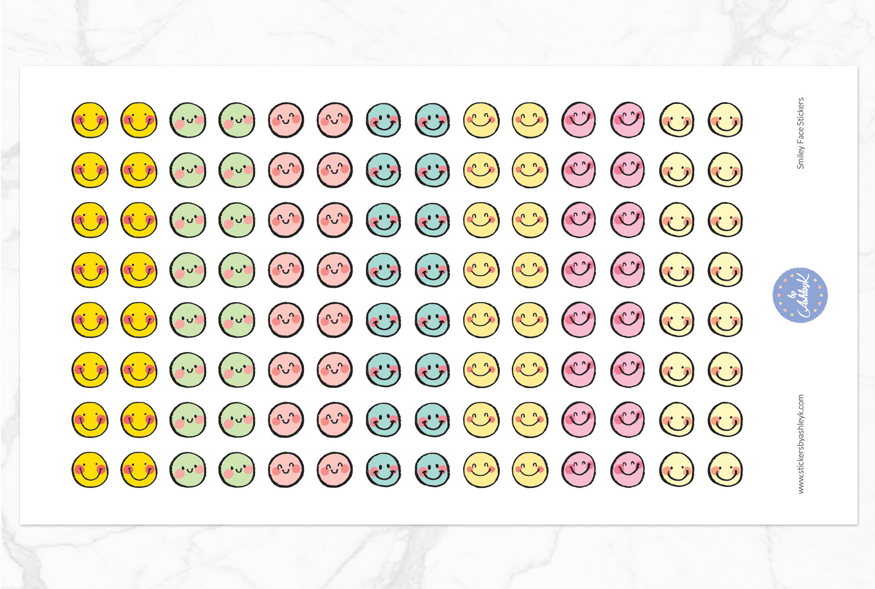 Smiley Face Stickers | Smile Stickers | Emoticon Round Stickers | Face ...