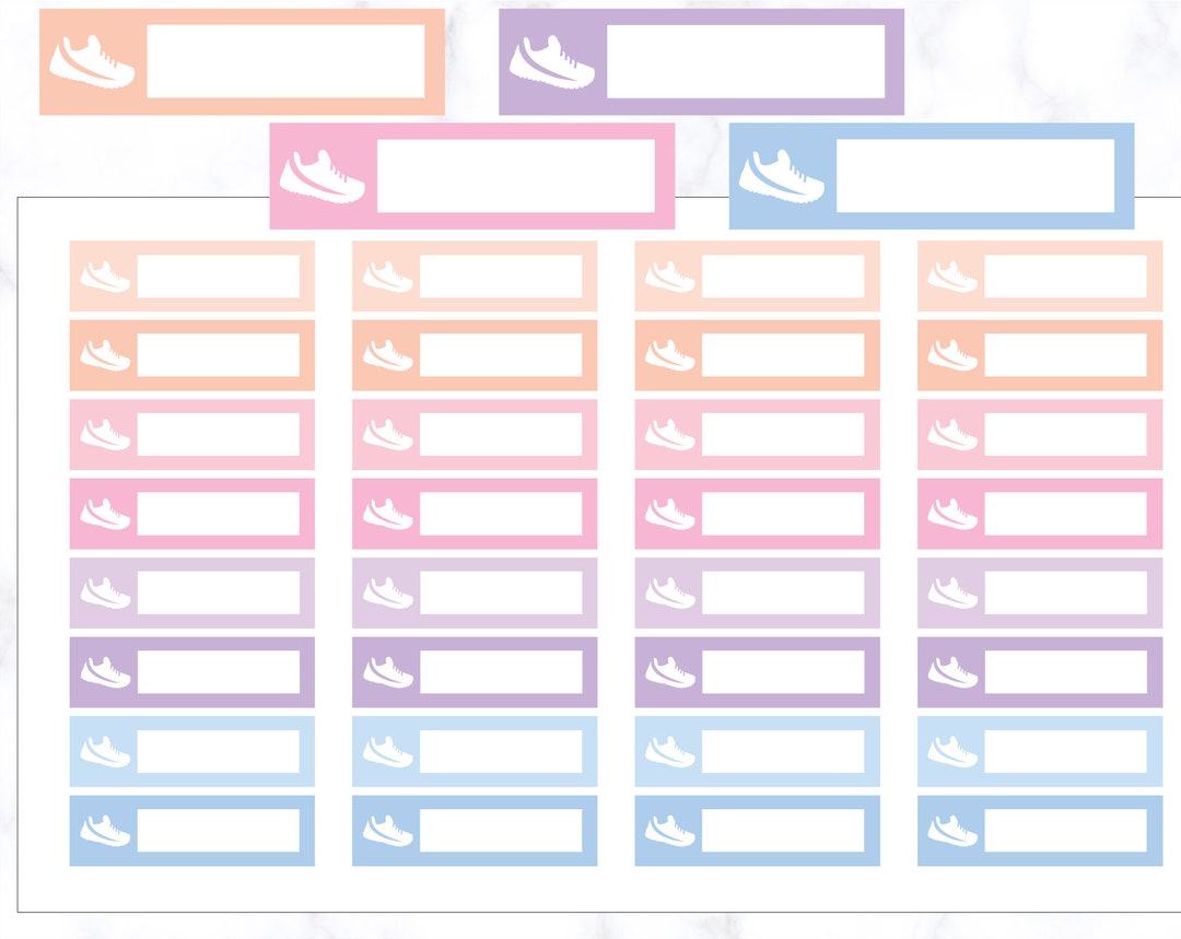 Step Tracker Planner Stickers | Steps Planner Stickers | Workout ...