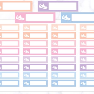 Stickers stappenteller planner | Stickers stappenplanner | Workoutstickers | Stickers hardloopschoenen | Joggingstickers | Plannerstickers