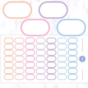 Abgerundete Ecken Mini Label Sticker | Etikettenaufkleber | Planer Aufkleber | Funktionsaufkleber | Erin Condren Aufkleber
