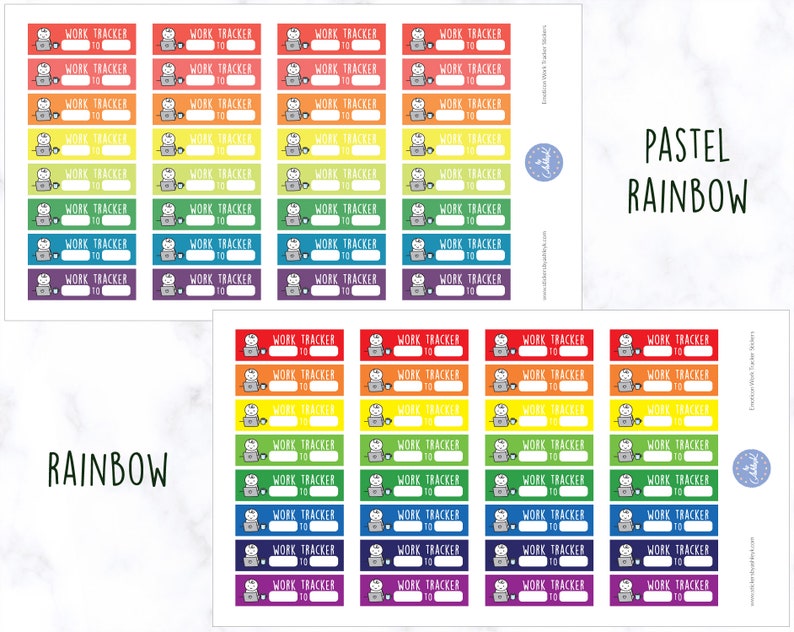Emoticon Work Tracker Stickers | Work Label Stickers | Work Planner ...
